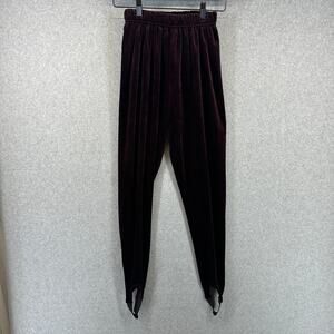 Vintage Willow Ridge Stirrup Pants Womens Size XS Maroon Wine Red 100% Polyester